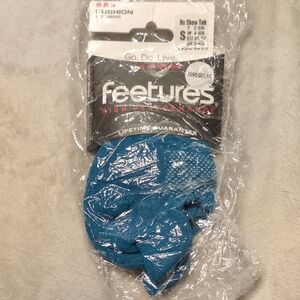 Feetures High Performance Cushion No Show Tab - Digital Teal - SMALL